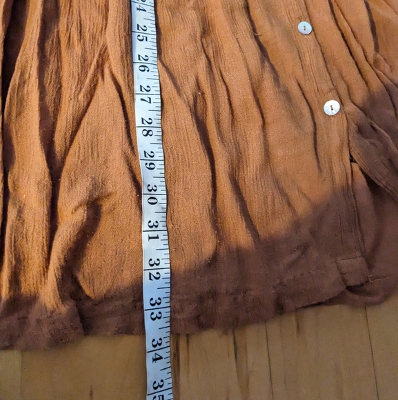 Pull & Bear 100% viscose Babydoll boho v neck Dress brown small - Picture 3 of 9